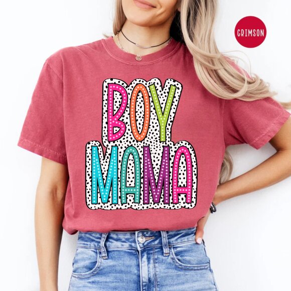 Boy Mama T-Shirt, Boy Mom Shirt, Comfort Color Tee - Picture 9 of 12